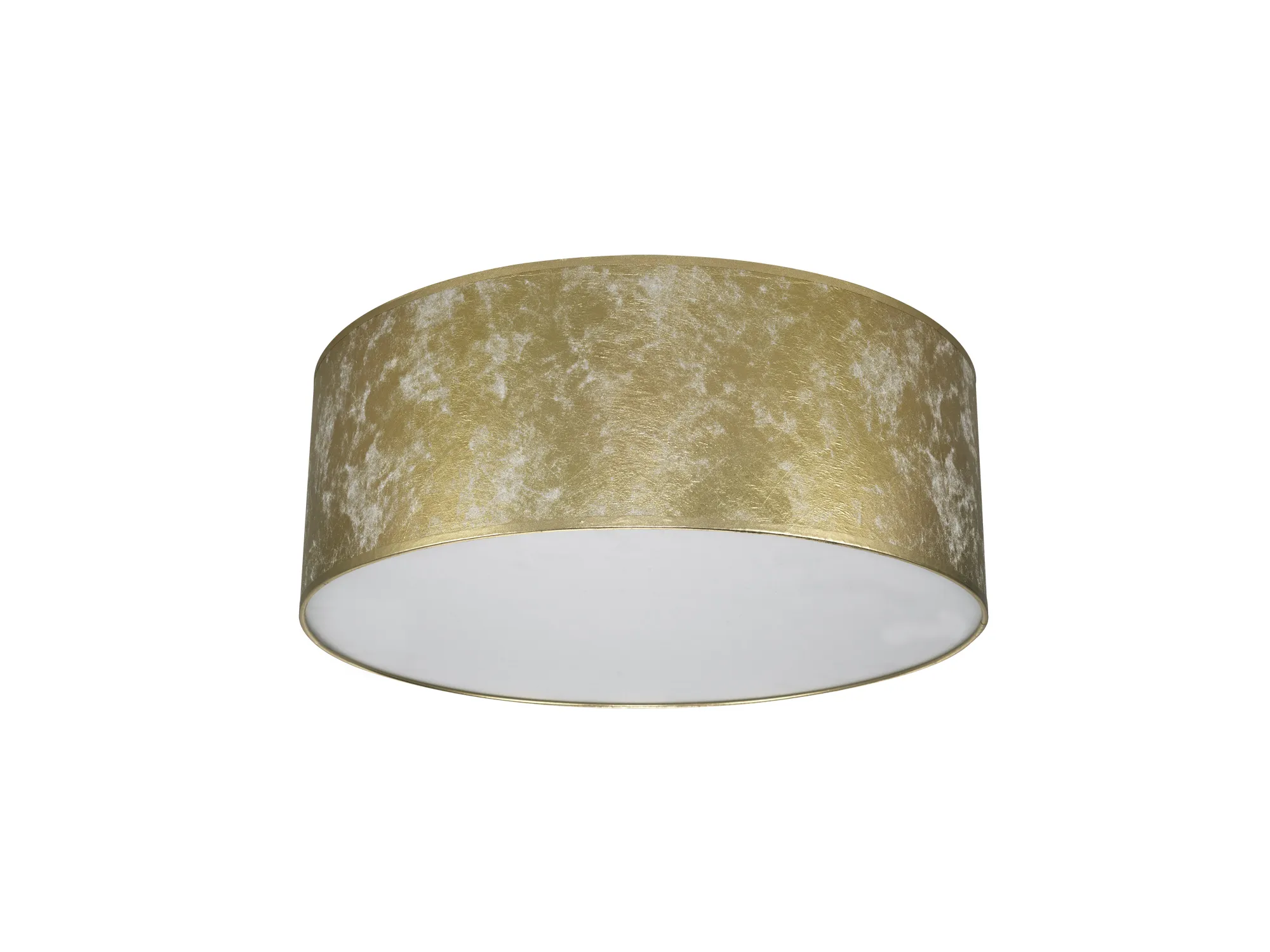 Baymont 60cm Flush 3 Light Gold Leaf, Frosted Diffuser DK0629  Deco Baymont WH GL
